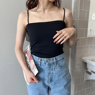 Square camisole with built-in cups