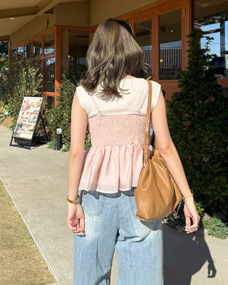 Twisted Frill Bustier Blouse