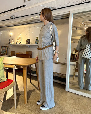 Perforated Button Sweatpants