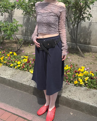 Waist string Bermuda sweatpants