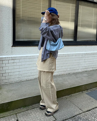 Layered wrap skirt pants