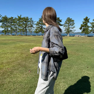 Two-tone checkered shirt