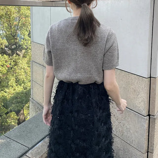Half-sleeve knit