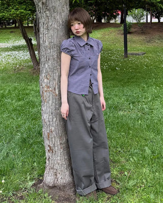 Pocket wide chino pants