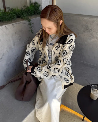 Vintage Jade Pattern Cardigan