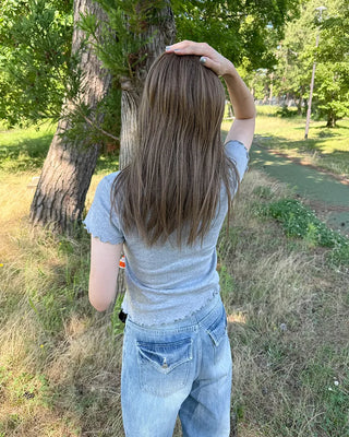 Short-sleeved T-shirt with perforations