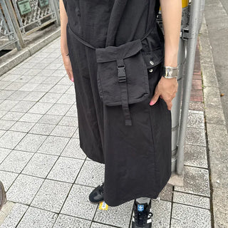 Bag set shirred nylon dress