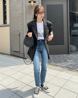 Slim-fit denim pants