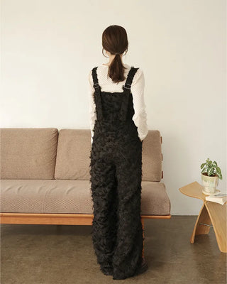 (ORIGINAL) Heart Neck Feather Jumpsuit