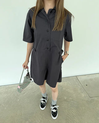 Simple short jumpsuit