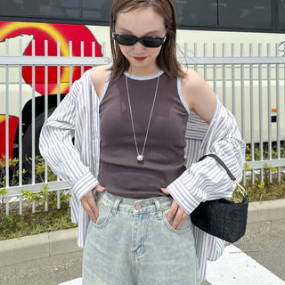 Oversized striped shirt