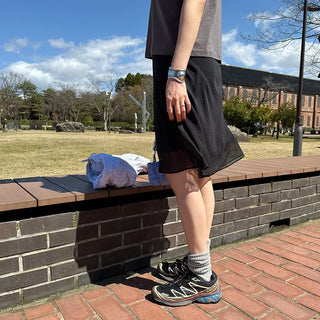Polka dot chiffon skirt
