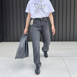 Straight-fit denim pants