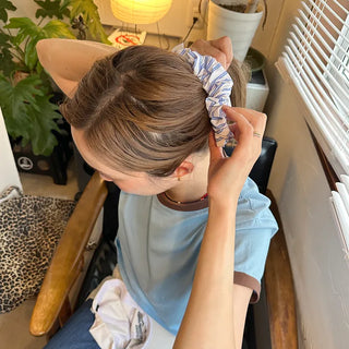 Striped scrunchie