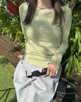Raglan Sleeve Striped T-Shirt