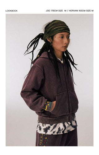 [CONP] Jamaica Beaded Zip-Up Sweatshirt