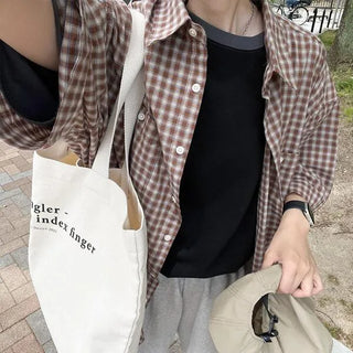 Bold check shirt