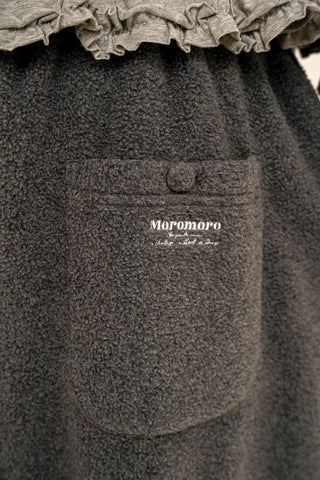 [Moromoro2] Patchwork Print Fleece Vest /  Pants