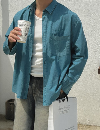 Summer paper pigment shirt (cotton fabric)