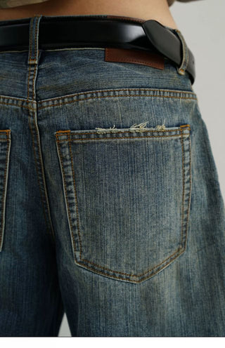 MASONPRINCE Distressed Curved Denim