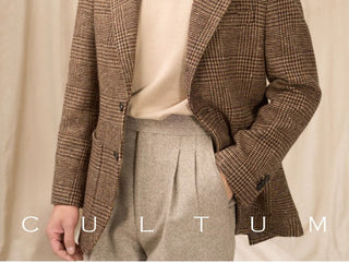 [CULTUM] Wool Prince of Wales Check Blazer