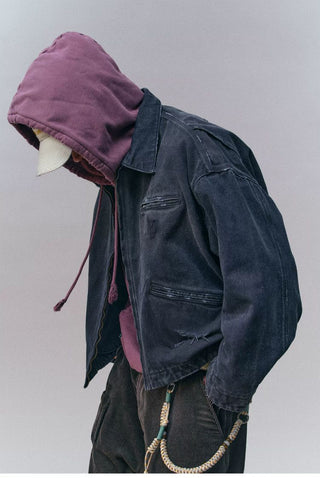 [Monterest] Washed Distressed Work Jacket