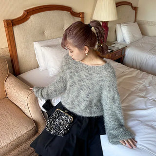 Mixed fur knit