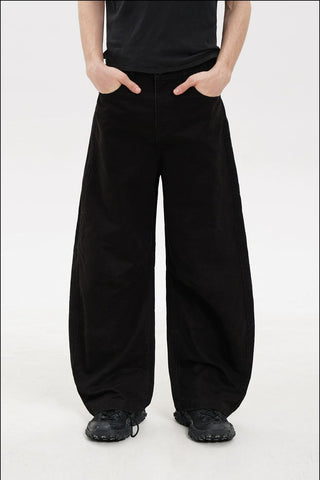 [MASONPRINCE] 3D Cut Curved Casual Pants