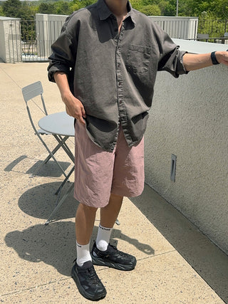 Haze Aging Fade Washed Shirt