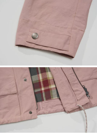 [Monterest] Corduroy Collar Multi-Pocket Field Jacket