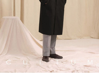 [CULTUM] Washed Cotton Balmacaan Coat