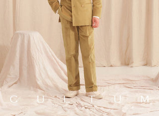 [CULTUM] Double-Breasted Cotton Corduroy Suit Set
