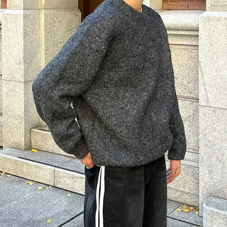 Wool-blend color round knit