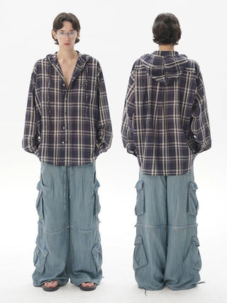 [MASONPRINCE] Lightweight Cotton Plaid Shirt