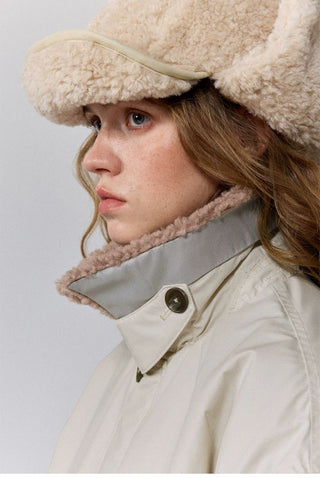 [Monterest] Detachable Fur Collar Deck Jacket