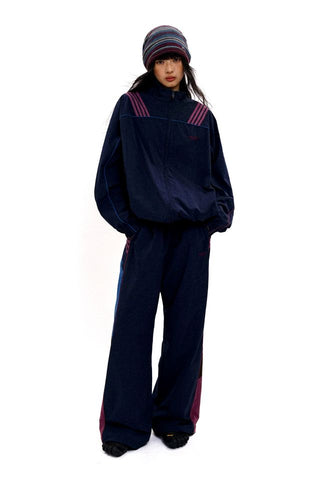 [Moromoro2] Lace Bar Blocked Sport  Jacket/Pants
