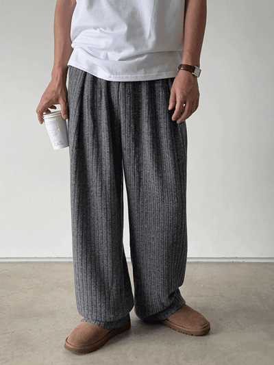 Roche Wide Laminated Knit Pants
