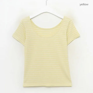 U-neck striped T-shirt