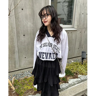 Shirred Cancan Skirt