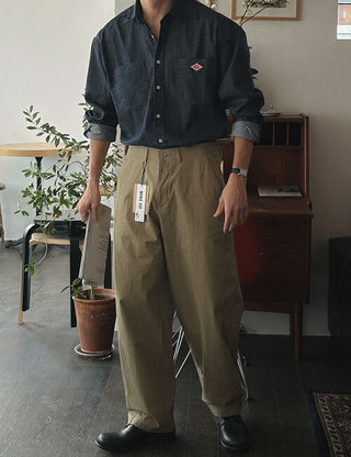 PL Patch Denim Shirt (2 colors)