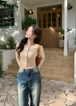 -3kg Slim Cropped Cardigan (7 colors)