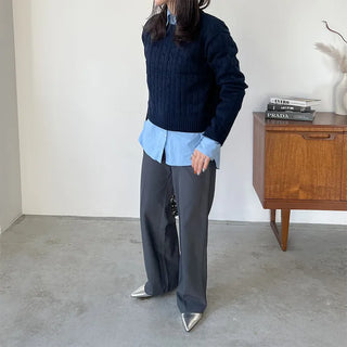 Soft wide slacks