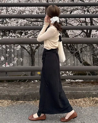 Layered strap wrap skirt