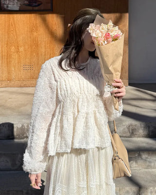 Flower lace blouse