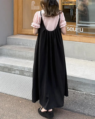 Can-can frill short-sleeved T-shirt