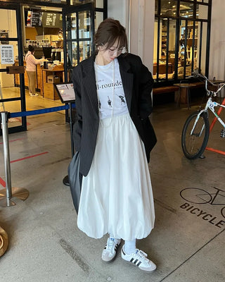 Balloon Fit Long Skirt