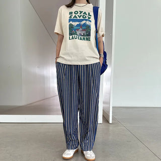Wide striped pants