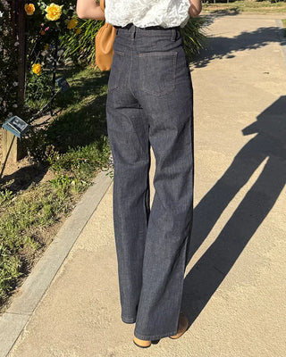 Summer pocket stitch bootcut low denim