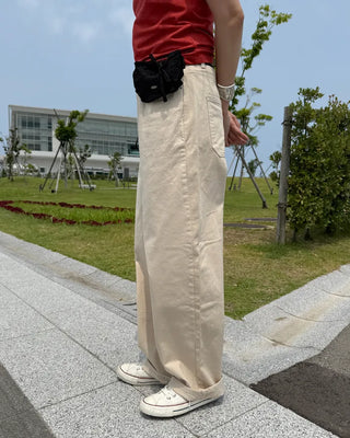 Cotton wide-leg pants
