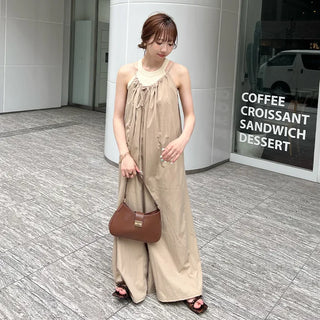String Wide Jumpsuit